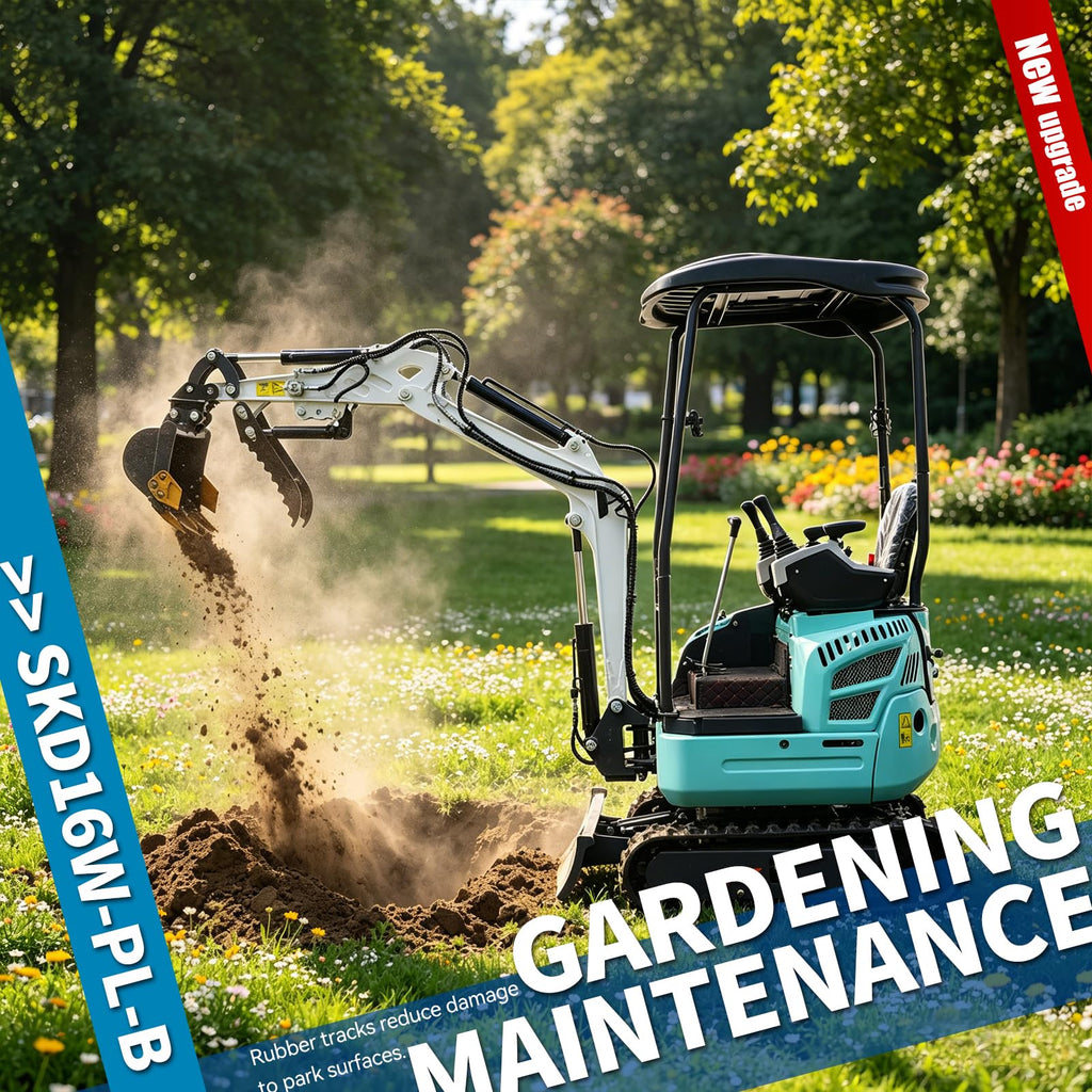 1.3T Mini Excavator is Equipped with a Side-Swing Function