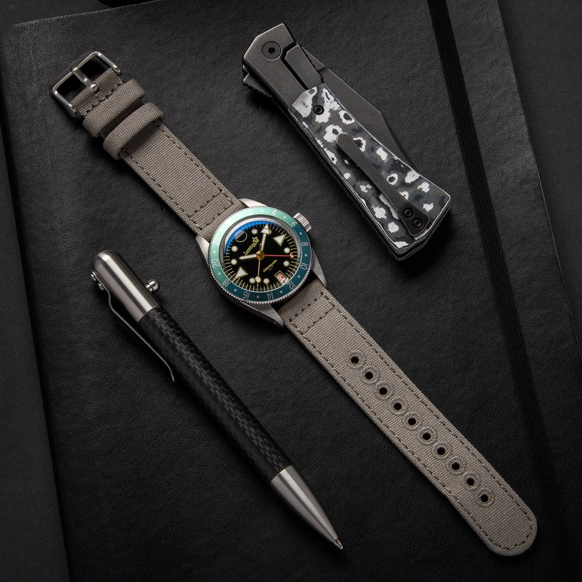 Canvas Quick Release Watch Bands (Ash Gray, 18mm)