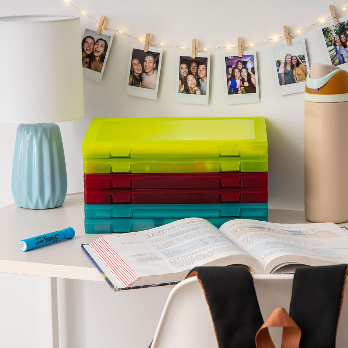 File Box |Made in USA| Fits 8.5"x11" A4 Paper, (6-Pack) - Multi