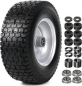 13x5.00-6 Flat-Free Tire and Wheel Assembly, Solid Lawn Mower Tire with 3/4" Bore Bearings & 3"-6.32" Centered Hub