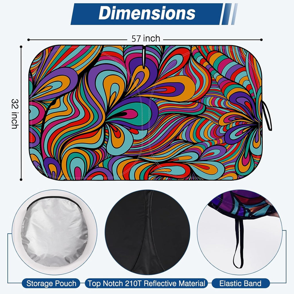 Windshield Sun Shade - Car Sun Shade Windshield, Reflector Sunshade Offers Ultimate Protection for Car Interior