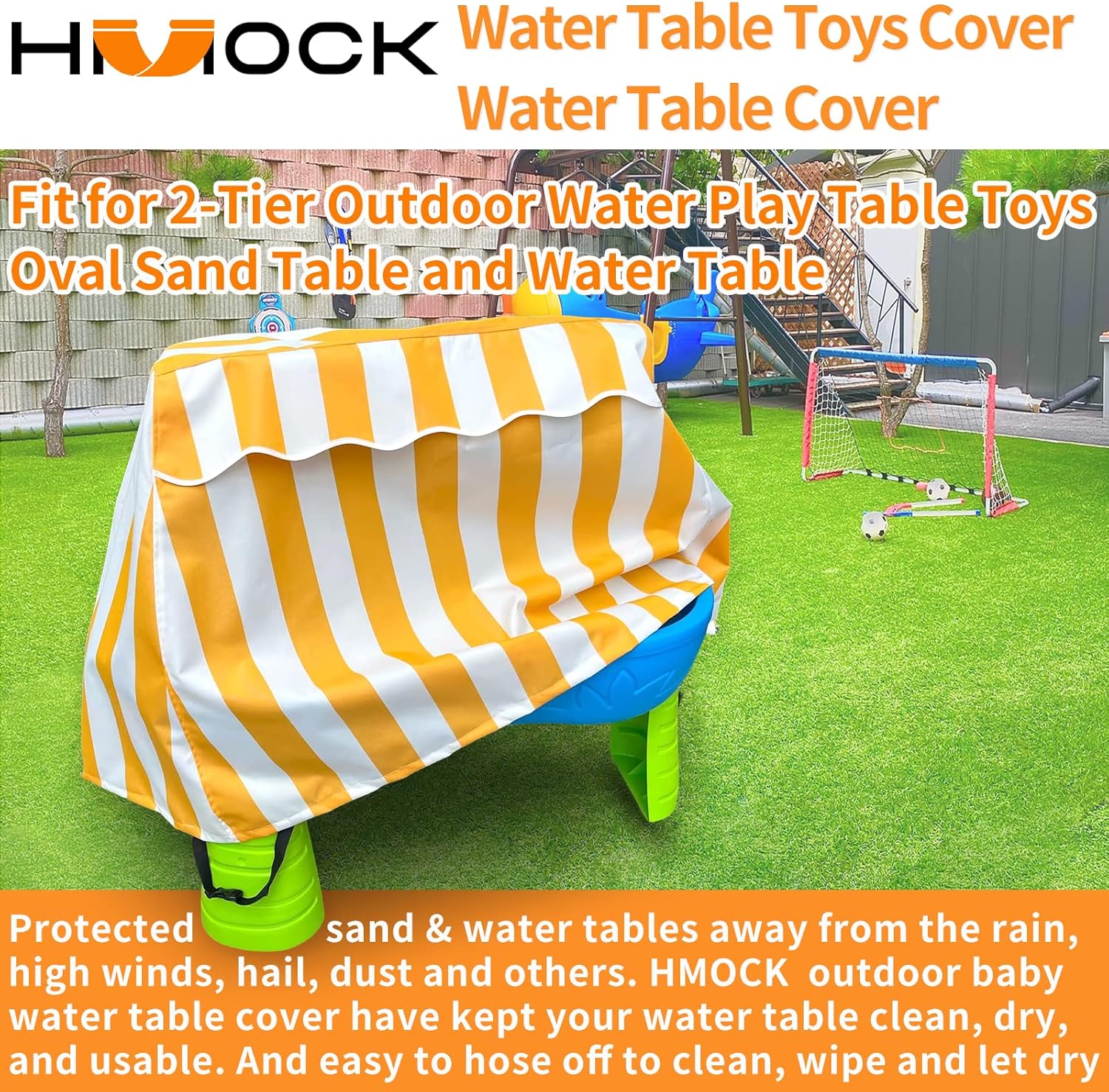 Kids Water Table Cover Fit Rain Showers Splash Pond Water Table Accessories, Waterproof Dust Proof Anti-UV Outdoor