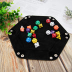 2 Pcs Dice Tray PU Leather Dice Trays Folding Hexagon Dices Holder