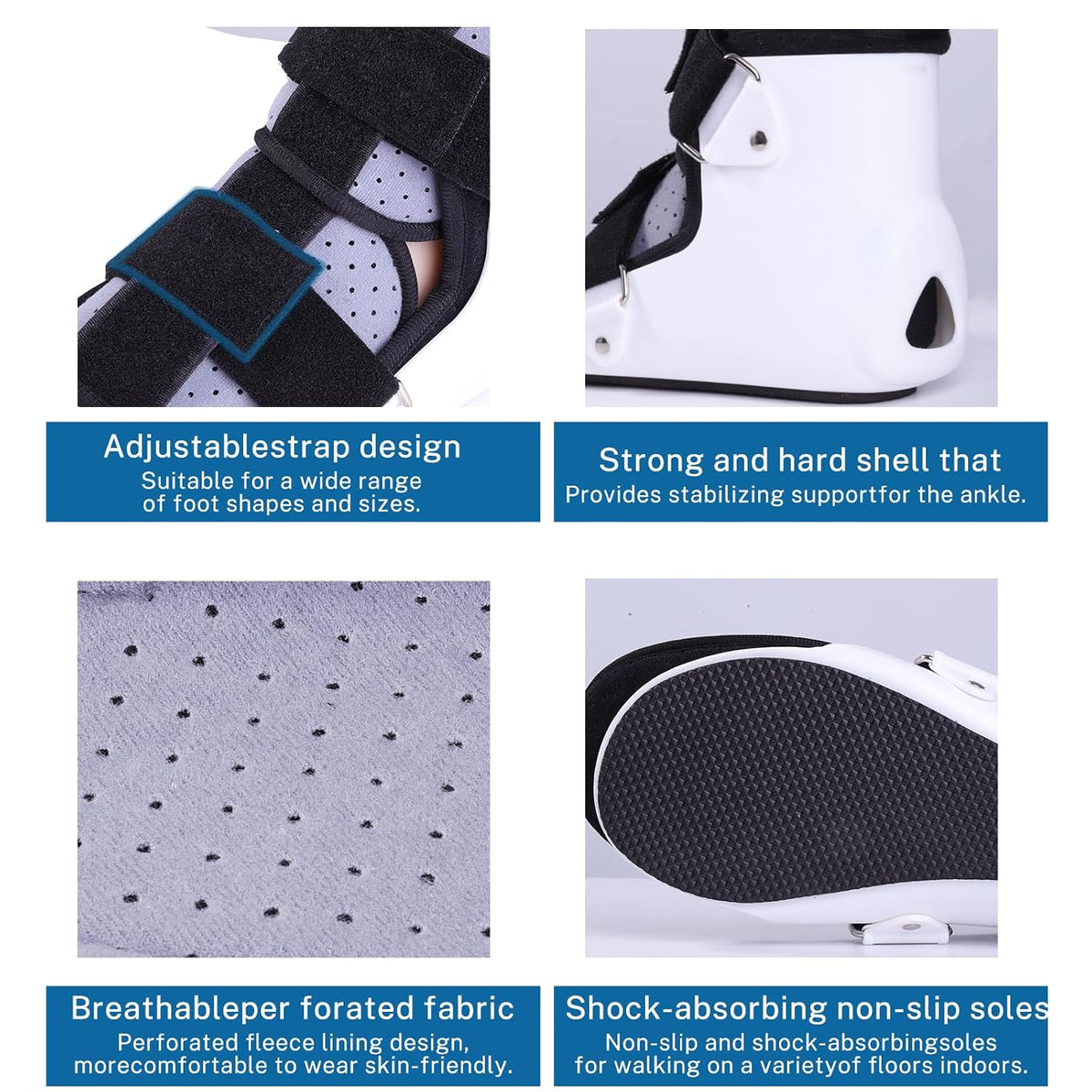 Post Op Shoe Foot Brace - Air Walker Boot, Orthopedic Surgical Cast Shoe for Broken Toes, Injured Foot Protection