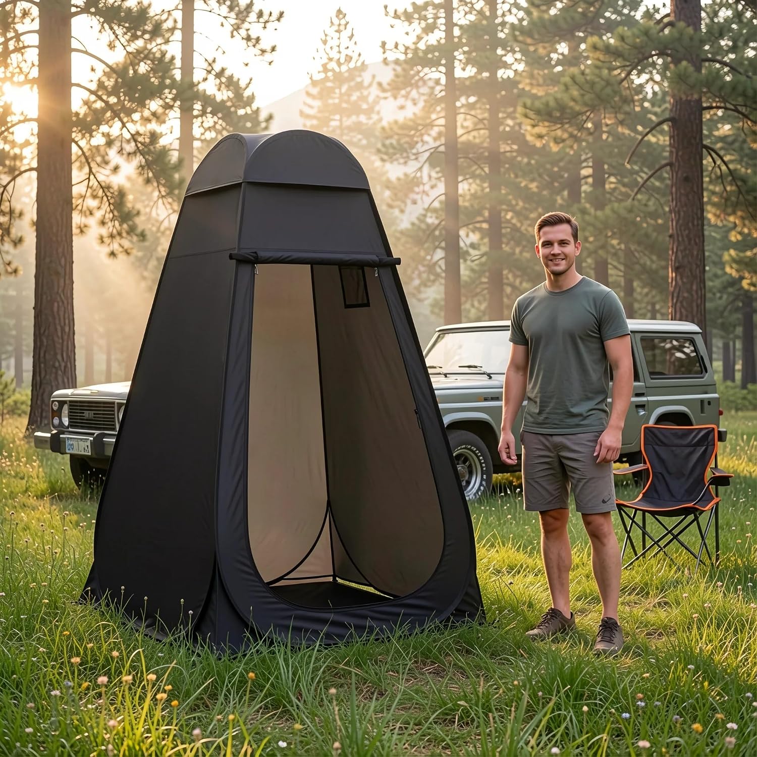 Pop-Up Privacy Tent Shower Tent Camping Portable Toilet Outdoor Camp Bathroom Changing Dressing Room Instant Privacy