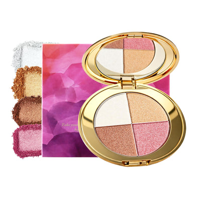 Eyes & Cheeks Makeup Palette - 4-in-1 Eyeshadow, Blush, Highlighter & Bronzer with Smooth Velvet Texture that Blends