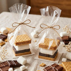 Smores Bags, Flat Bottom Cellophane Bags, 4x2x8 In, 100Pcs