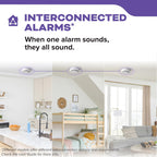 Hardwired Smoke & Carbon Monoxide Detector, AA Battery Backup Smoke Alarm, Interconnectable, LED Warning Light