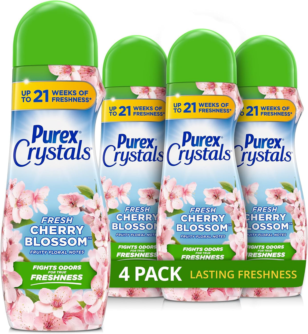 Crystals In-Wash Scent Booster, Fresh Cherry Blossom 21 oz, 4-Pack
