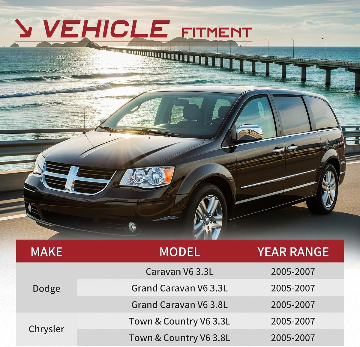 YITAMOTOR Replace Radiator Compatible with 2005-2007 Dodge Grand Caravan