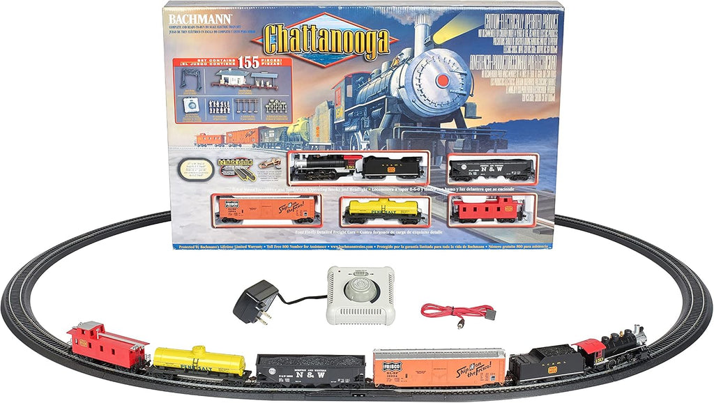 Trains Chattanooga Ready to Run 155 Piece Electric Train HO Scale | Complete Starter Set, Locomotive, Rolling Stock