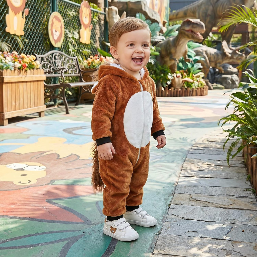 Toddler Baby Horse Costume Cute Halloween Animal Costumes | Warm Hooded Long Sleeve Jumpsuit Boys Girls Fall Winter