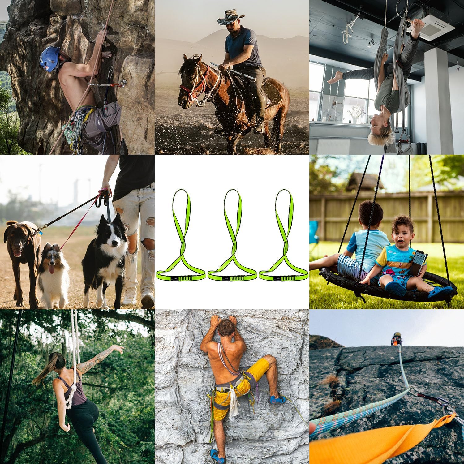 18MM Nylon Climbing Sling Runner 23KN CE2008/EN566 Rock Climbing Webbing Straps for Outdoor Climbing, Rappelling