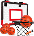 Over-the-Door Basketball Hoop with 4 Balls, Ages 3-12 | 15.75 x 11.42 in backboard, bedroom or office play, pump