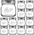 12PCS Wide Mouth Mason Jars 16oz with Airtight Lids and Bands