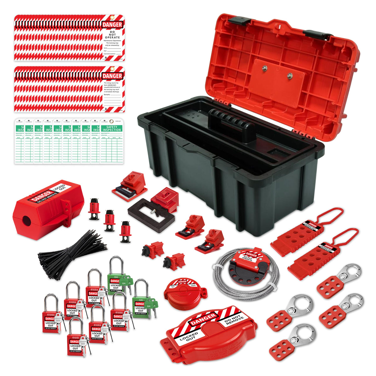 Lockout Tagout Kit, Loto Tool Kit, 85 Lock Out Tag Out Devices