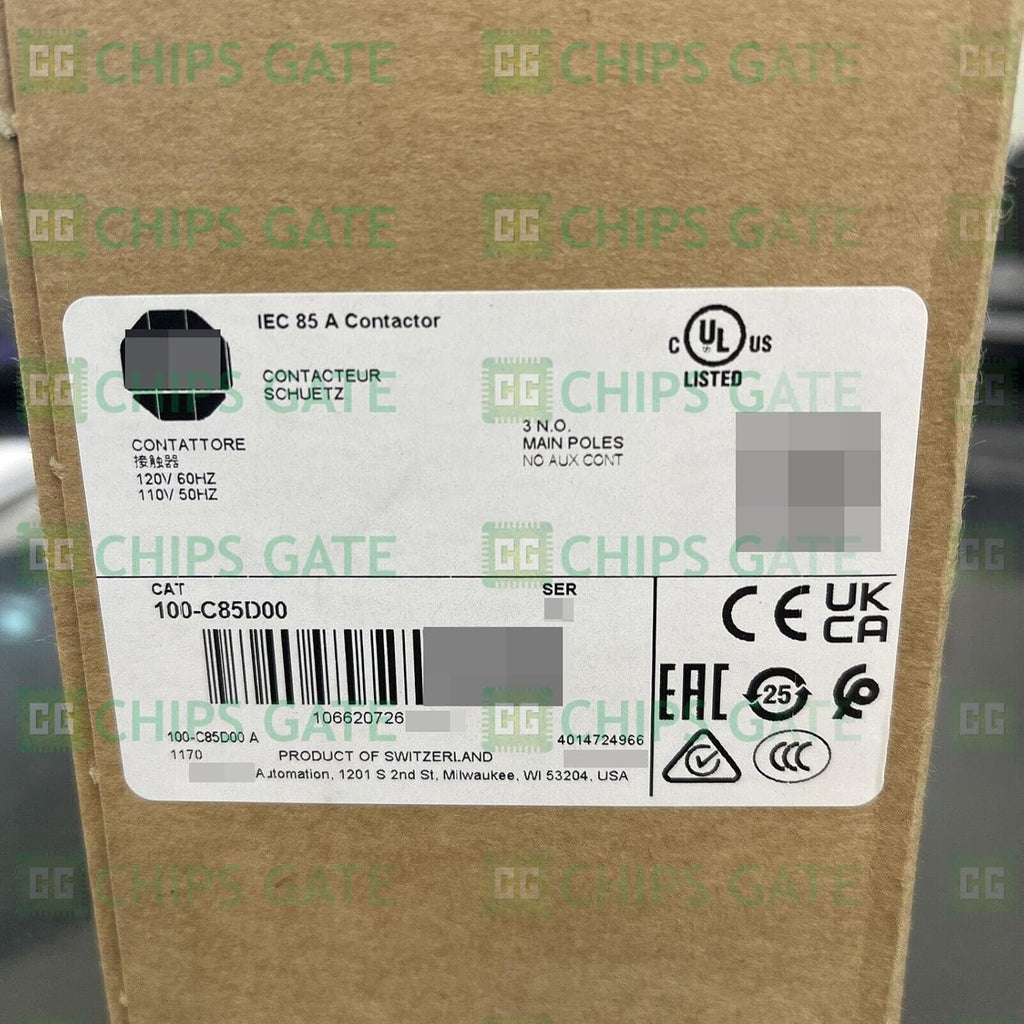 100-C85D00 NEW Contactor, 110/120V AC New