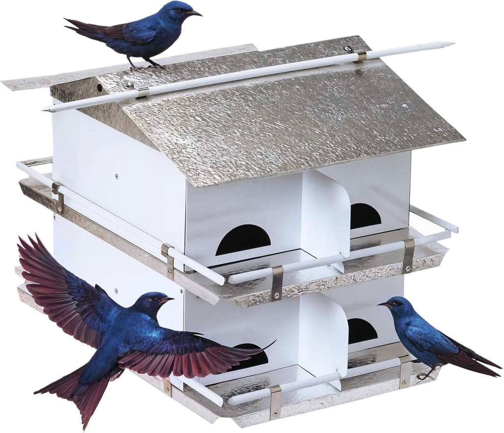 Premium Aluminum Purple Martin House | 2 Floors, 8 Rooms