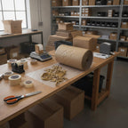 24" x 125' Small 3/16" Kraft-Backed Bubble Roll