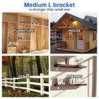 (8PCS) 3x3x1.5 L Brackets Heavy Duty, Galvanized Corner Brace