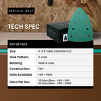 Serious Grit - 4" x 6" Delta P800 Grit Sanding Sheets - 50 Pack Box