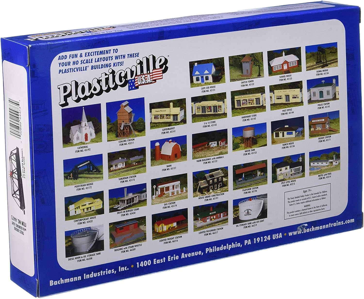 Trains E-Z TRACK TRUSS BRIDGE with BLINKING LIGHT- HO Scale , Black Medium | Snap-Fit E-Z Track, Bridge, Truss Bridge