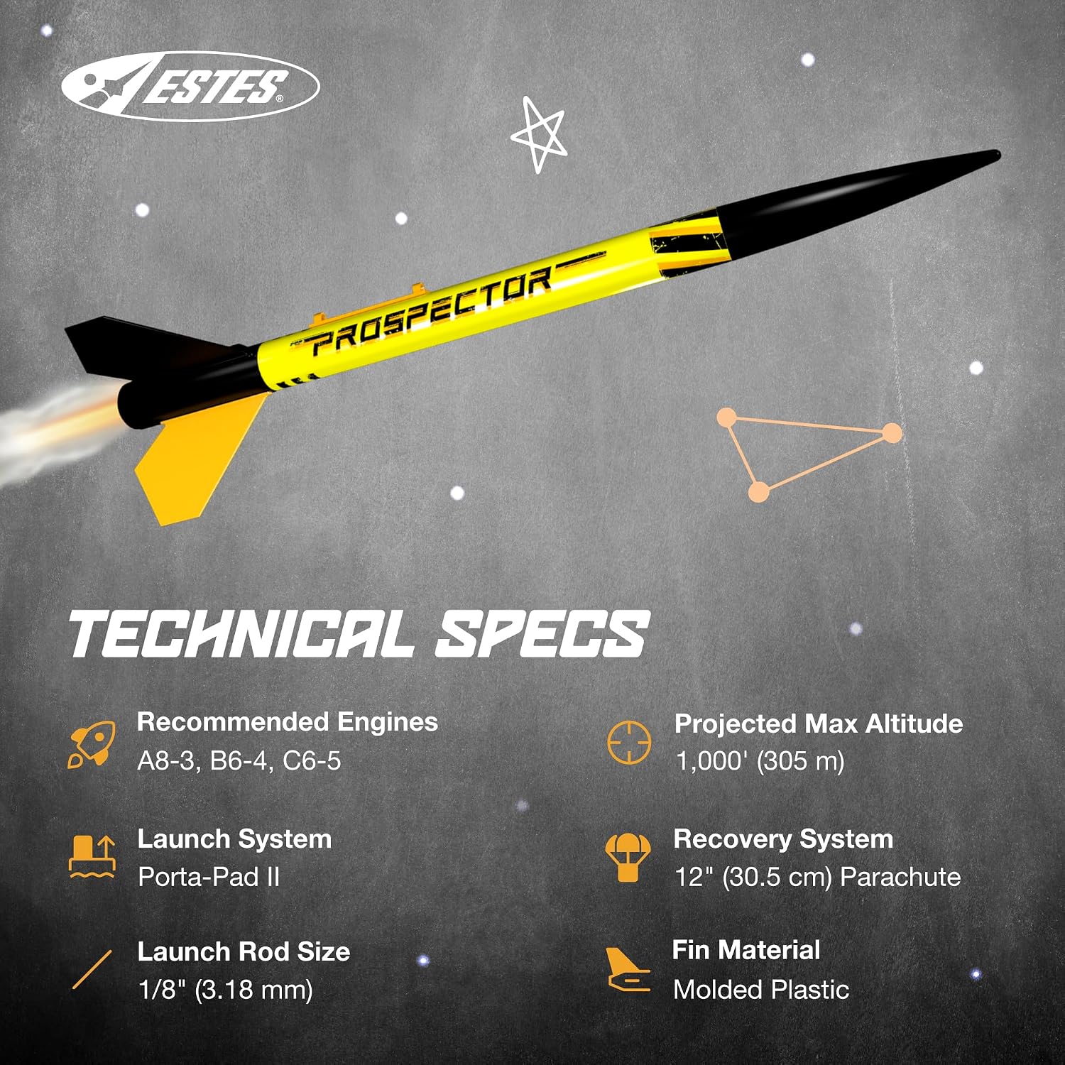 3240 Prospector Beginner Model-Rocket Kit