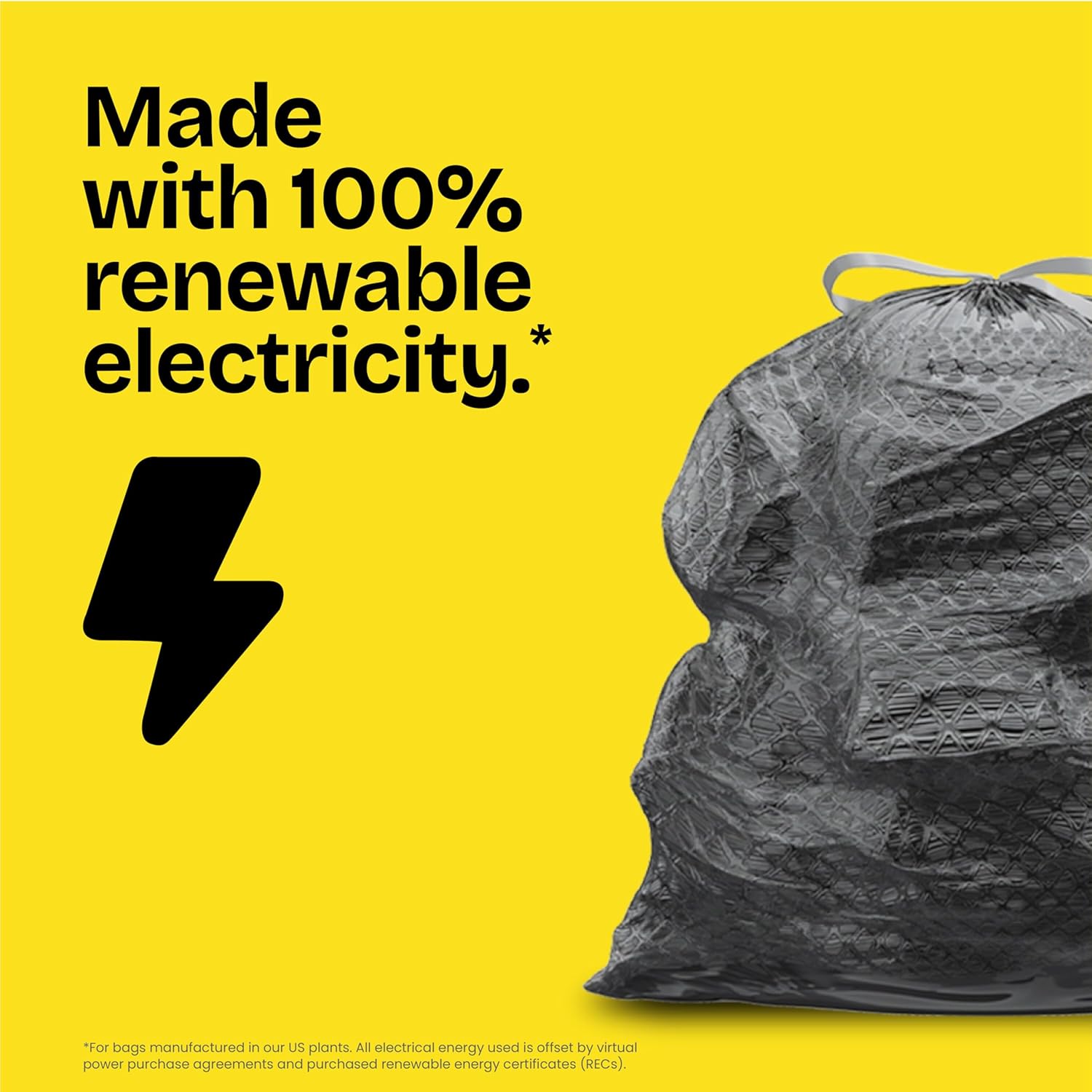 ForceFlex Heavy Duty Trash Bags, Rip and Tear Resistant, Mountain Air Scented Black X-Large Garbage Bags, Odor
