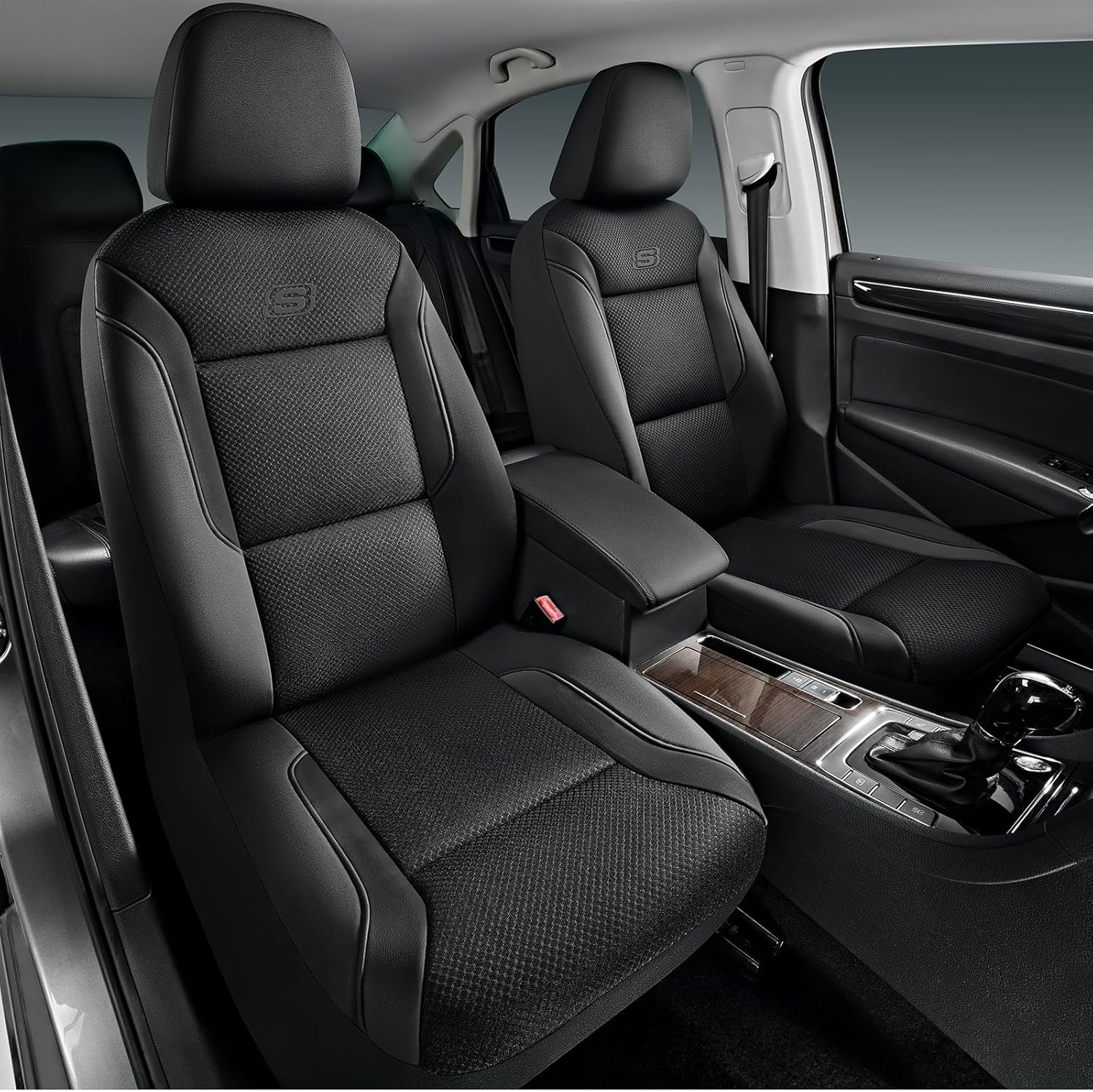 Memory Foam Seat Covers, Air Cool Mesh Thick Car Seat Covers, Car Seat Covers Front Seats Airbag Compatible