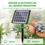 49FT Solar Drip Irrigation Kit, Digital Screen for 15 Pots