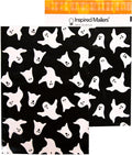 100 Pack- Halloween Poly Mailers 10x13 - Ghosts (Black)