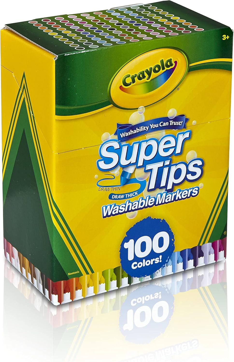 Super Tips Marker Set (100ct), Fine Point Washable Markers, Teacher Must Haves, Back to School Supplies for Kids &