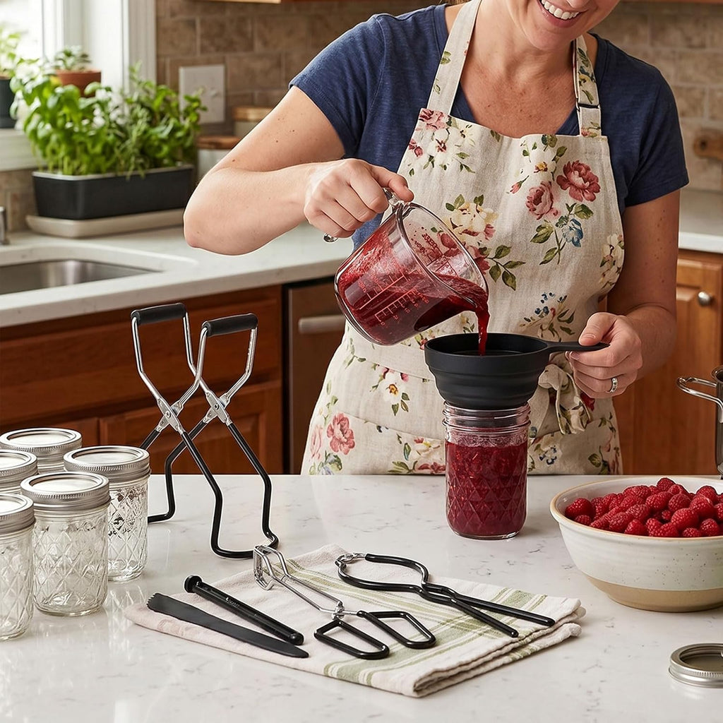 Canning Supplies Starter Kit Canner Tools for Water Bath and Pressure Canning Utensil Set includes Jar Lifter, Tongs