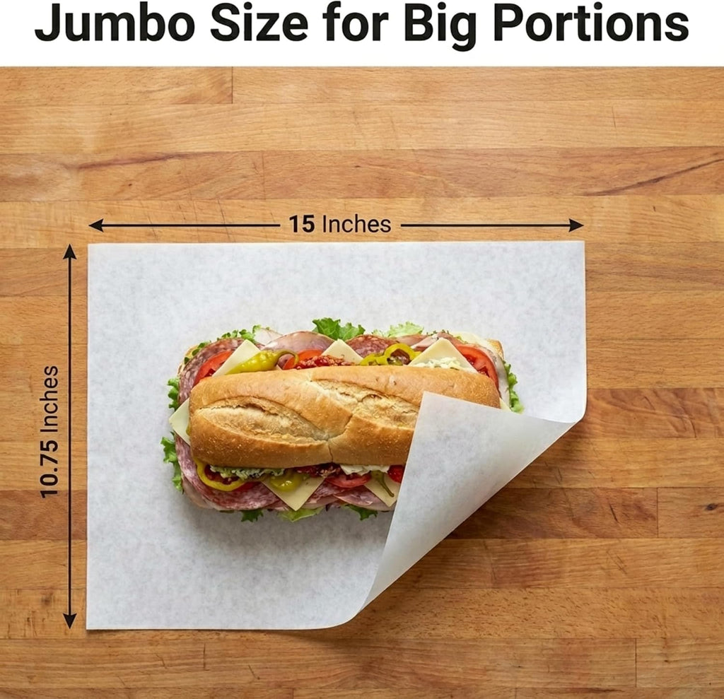 MC15 Interfolded Deli Wrap Wax Paper, 15 x 10.75 Inches, 500 Sheets per Box