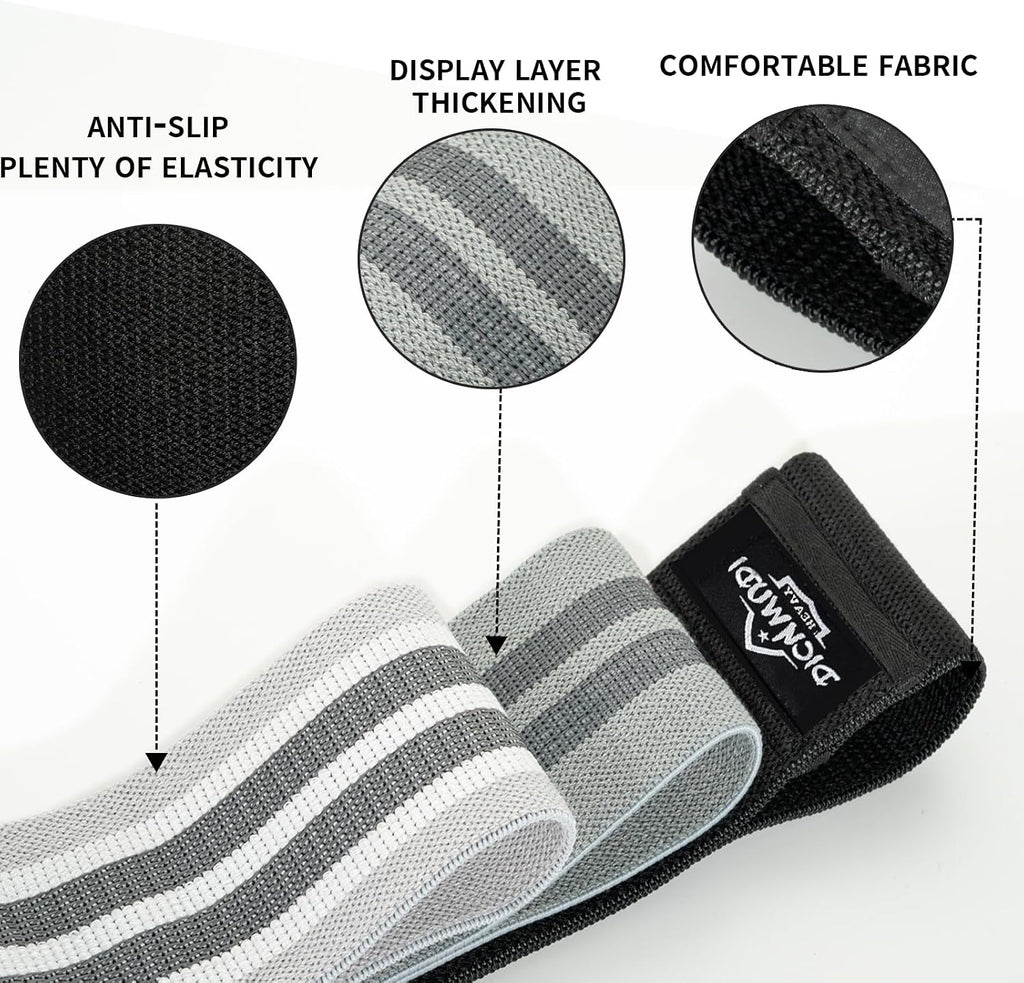 Yoga Mat Thick, 6 Fabric Resistance Bands, 2 Pack Yoga Blocks, Home Workout Equipment Essentials Starter Kit for