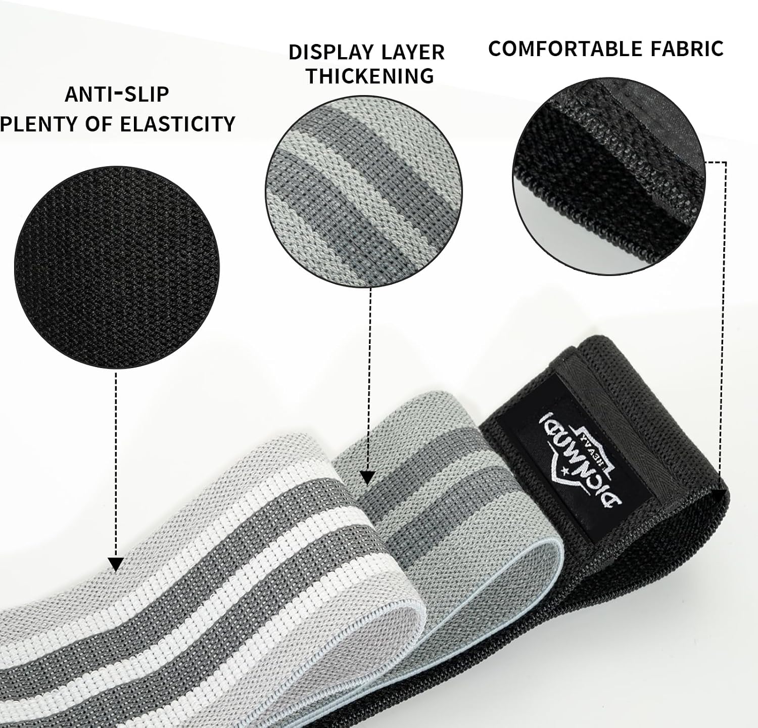 Yoga Mat Thick, 6 Fabric Resistance Bands, 2 Pack Yoga Blocks, Home Workout Equipment Essentials Starter Kit for