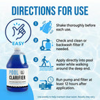 Pool Clarifier, Clarifier for Swimming Pool, 1 Gallon, Clear Works