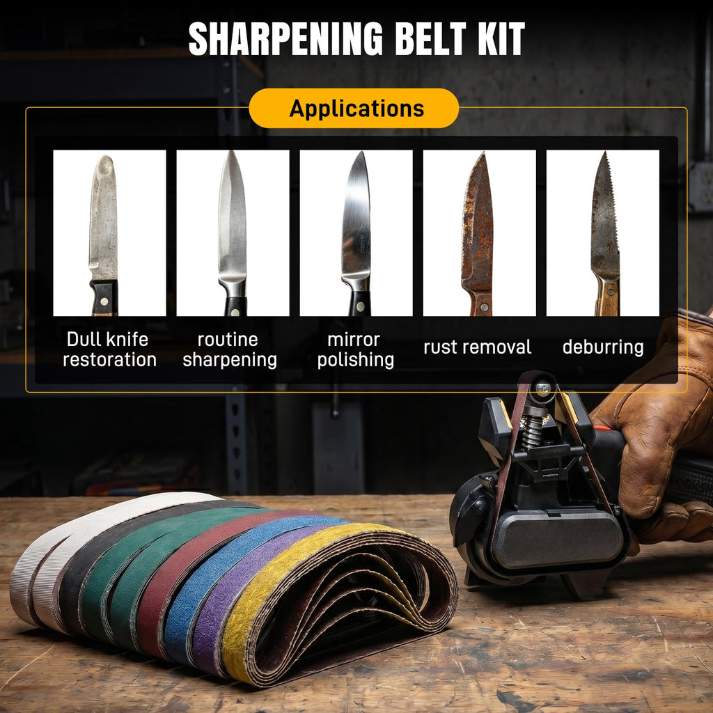 90 Pcs 1/2" x 12" Replacement Sharpening Belt Kit