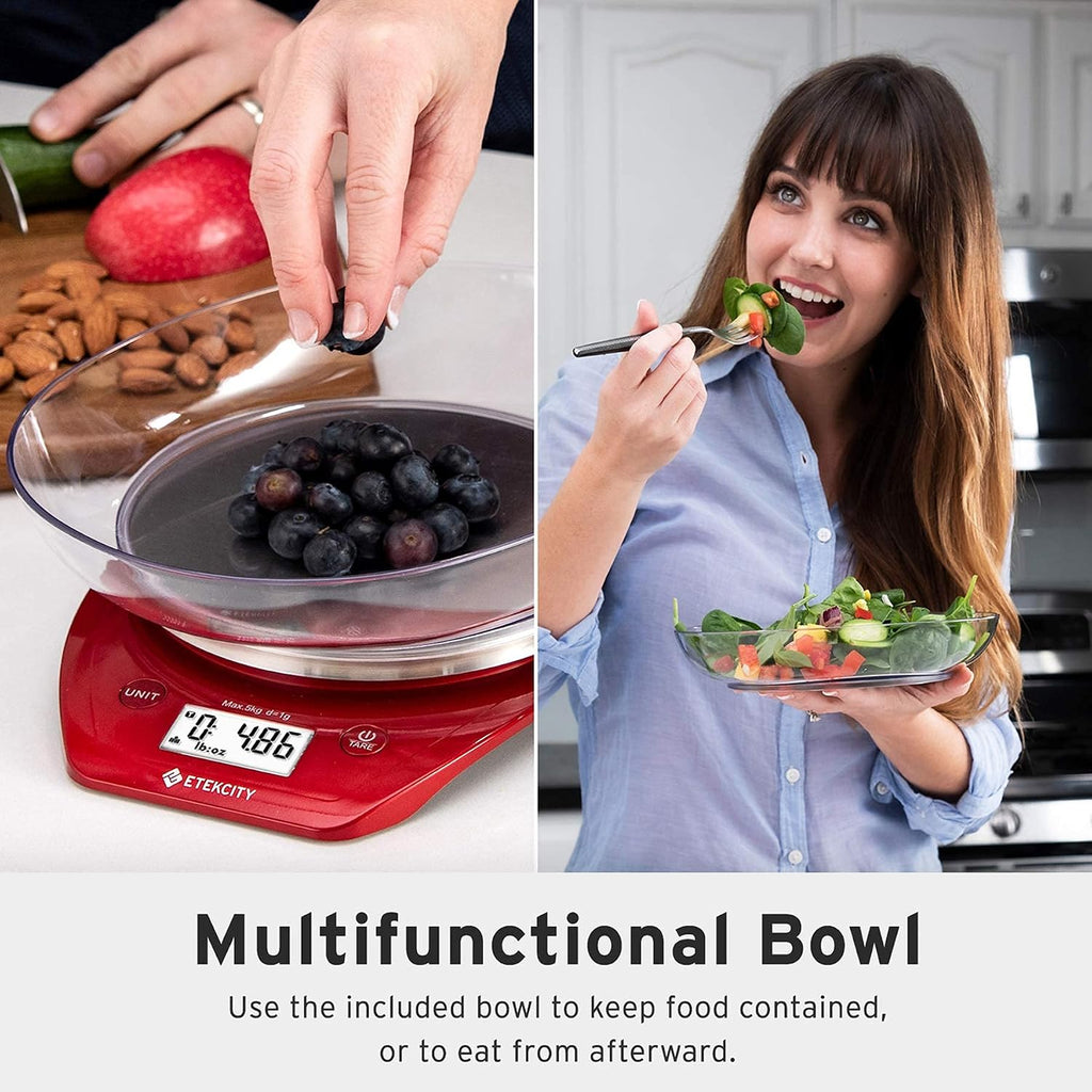 Food Kitchen Scale with Bowl, 0.1g, Grams and Ounces