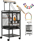 51" Small Bird Cage with Stand,Parakeet Cage, Parrot cage with Parakeet Toys, Bird Cage Accessories for Lovebirds