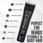 Beardscape V1 Cordless Beard Trimmer for Men with Ceramic Blade, Black