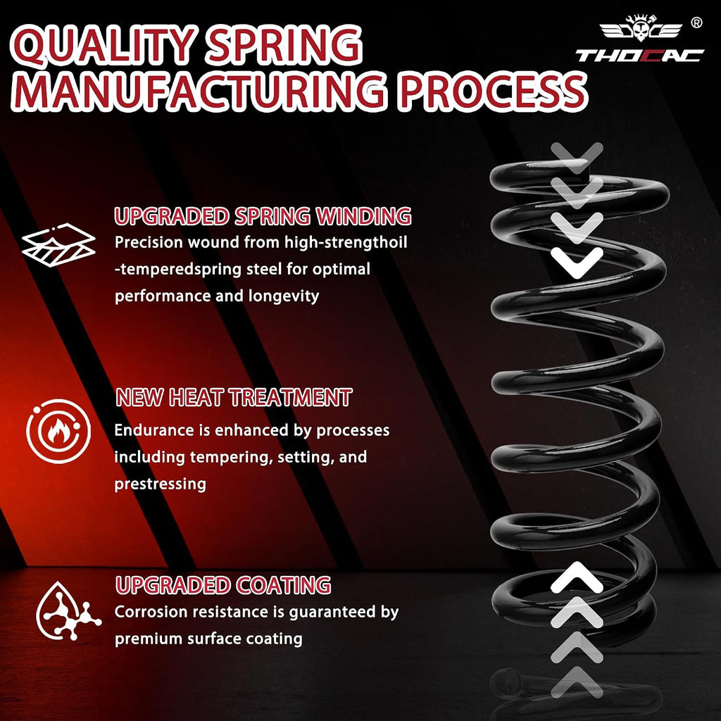 2" Front Drop Coil Spring Lowering Kit for 1999-2007 Chevy Silverado/GMC Sierra 1500 (2WD V8 Only), Black