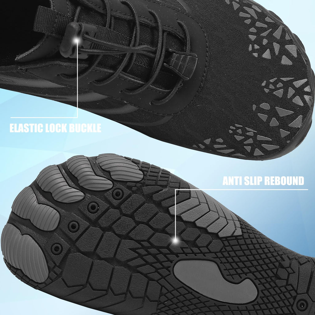 Barefoot Shoes Women Quick-Dry Hiking Footwear with Wide Toe Box, Non-Slip Barefoot Shoes Unisex Rubber Sole & Mesh