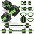 Adjustable Weight Set 66/88 Lbs, 4-in-1 Dumbbell Set and Barbell Weight Set for Home Gym, Converts to Kettlebell &