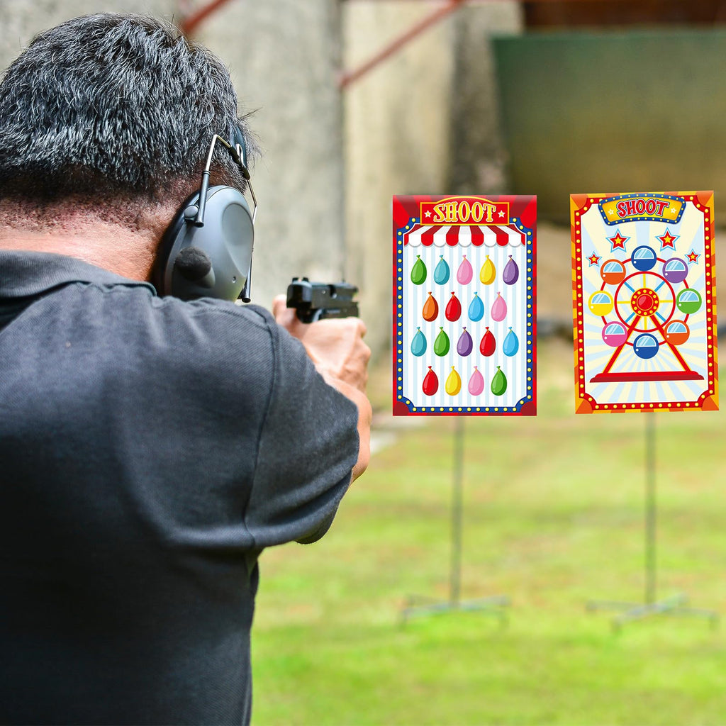 9 Pcs Carnival Shooting Targets, Paper Targets for Shooting Range