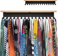 Premium Trophy and Medal Display Shelf 16inchL,Metal Trophy Shelf with Hooks Upgraded,Large Bamboo Trophy Board