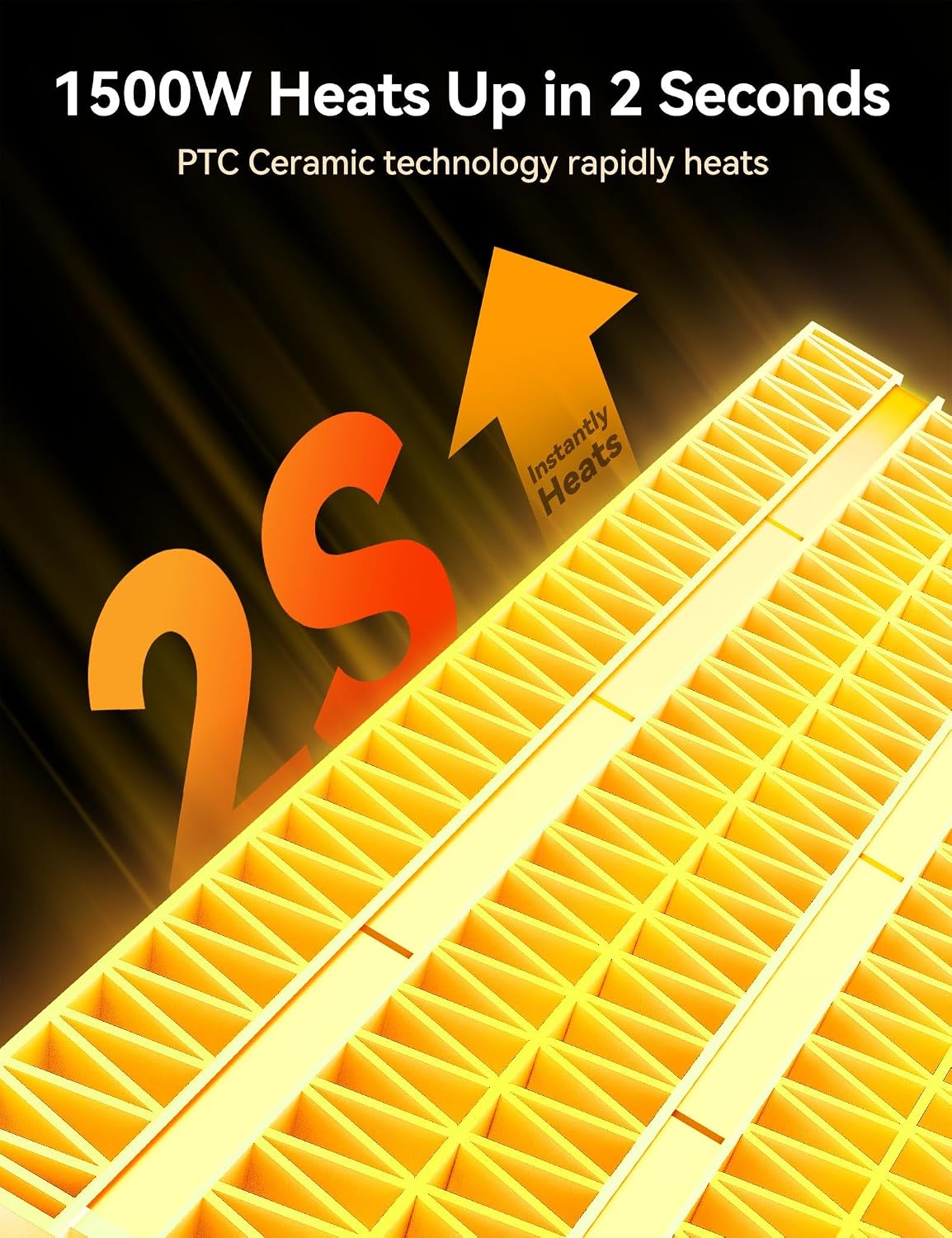 Space Heater, Portable Space Heaters for Indoor Use | Desk Heater with Thermostat, Overheat and Tip Over Protection