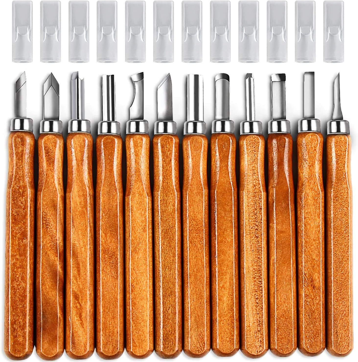 Wood Carving Knife Set, 20 PCS Wood Carving Kit | Carbon Steel, Wood Hand Tool for DIY Sculpture Carpenter Experts