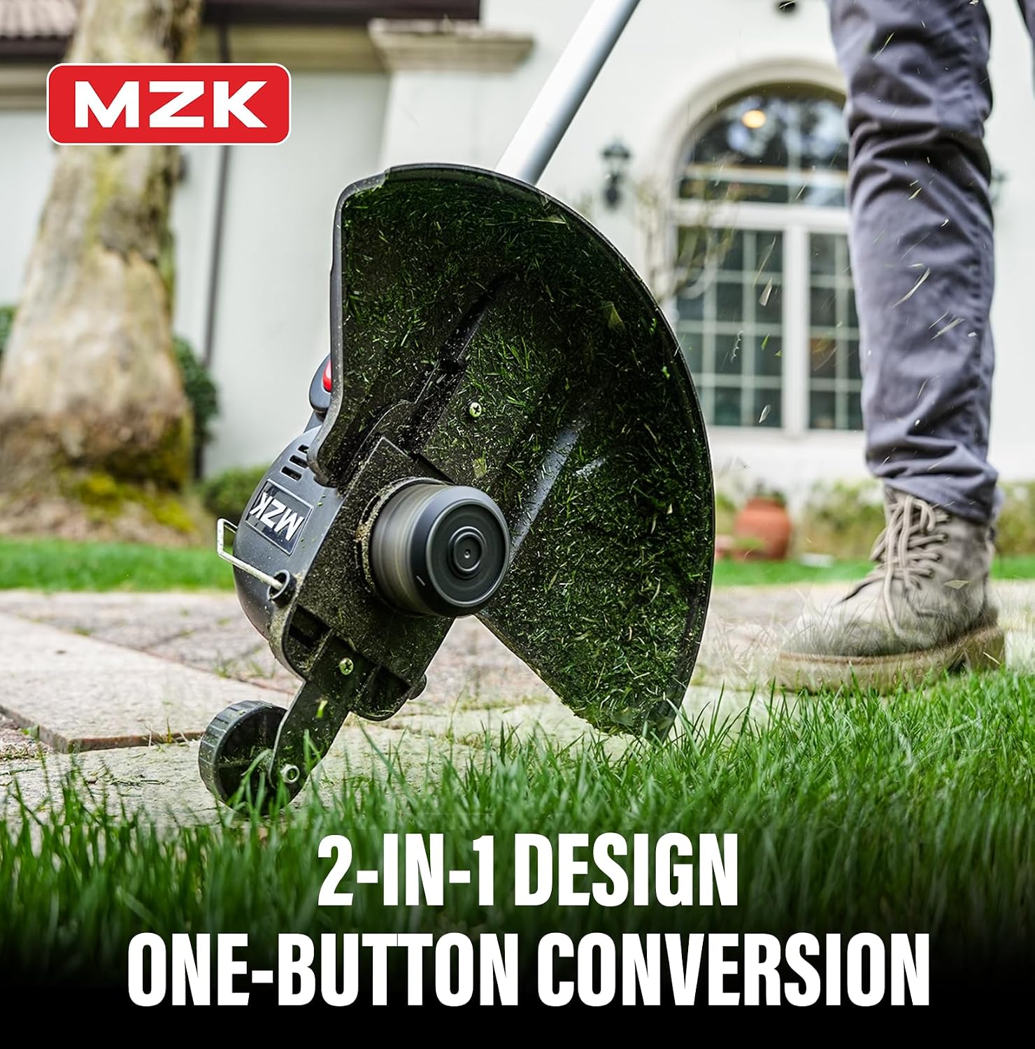 20V 12-Inch Cordless Weed Wacker, 8000 RPM, 4.0Ah Battery | Auto line feed trimmer with 8 spools for edging, grass