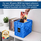 Short Comic Book Bin, Holds 150 Comics Each, Blue, 5 Pack